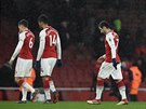 PORAENÍ. Fotbalisté Arsenalu opoutjí hit po prohe s Manchesterem City.