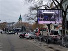 Námstí SNP v Bratislav hodinu ped zaátkem demonstrace (9. bezna 2019)