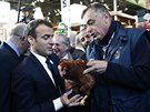 Francouzský prezident Emmanuel Macron na zemdlském veletrhu v Paíi. (24....