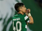 Fredy Montero ze Sportingu Lisabon slaví gól v osmifinále Evropské ligy proti...