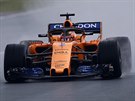 Stoffel Vandoorne ze stáje McLaren pi testech v Barcelon
