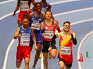 eský tvrtka Pavel Maslák (druhý zprava) bí ve finále závodu na 400 metr...