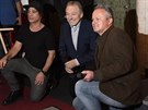 Sagvan Tofi, Karel Gott a Egon Kulhánek při odhalení hvězdy na Chodníku slávy...