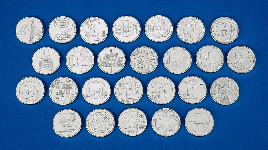 Nová podoba deseticentových mincí, které mají symbolizovat každodenní britský...