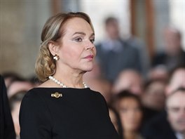 Dagmar Havlová přichází na inauguraci prezidenta republiky. (8. března 2018)