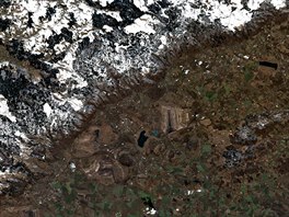 Severozápadní Čechy se zasněženými Krušnými horami (23. února 2018)