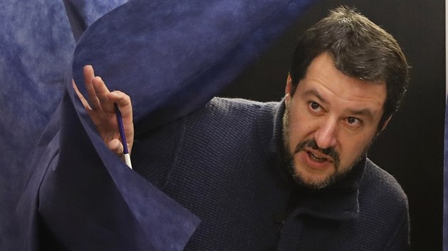 ��f Ligy Severu Matteo Salvini u voleb (5. b�ezna 2018)