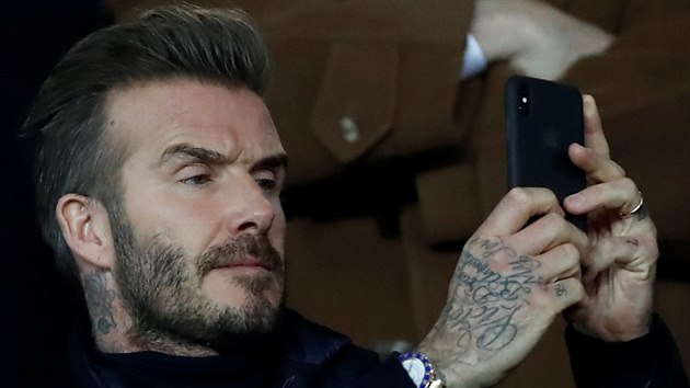 VZCN NVTVA. David Beckham, bval fotbalista Realu Madrid a Paris St. Germain, na stadionu v Parku princ.