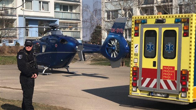 Vrtulnk zchrann sluby pistl v sdliti Hje. Odltal ale przdn. (1.3.2018)