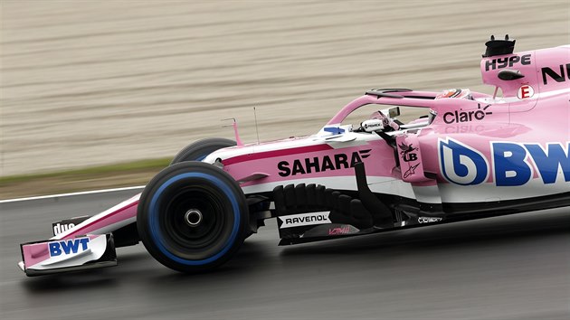 Nicholas Latifi ze stje Force India pi testech v Barcelon