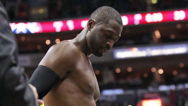 Dwyane Wade z Miami bhem zpasu s Washingtonem.