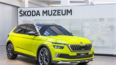 Hlinný model konceptu koda Vision X v muzeu automobilky v Mladé Boleslavi