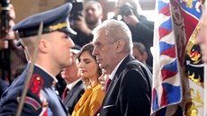 Prezident Miloš Zeman na slavnostní inauguraci ve Vladislavském sále Pražského...