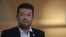Místopedseda Snmovny Tomio Okamura z SPD po mimoádné schzi Snmovny