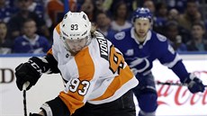 Jakub Voráek z Philadelphie v utkání s Tampou Bay.