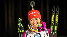eská biatlonistka Veronika Vítková po sprintu v Kontiolahti