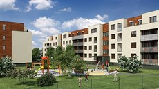 Vizualizace budoucí podoby jednoho z developerských projektů v Olomouci, v rámci kterého vznikají nové byty - Rezidence U Parku na Lazcích. Jeho součástí bude i jeden nejdražších bytů ve městě za devět milionů korun o rozloze 130 metrů čtverečních.