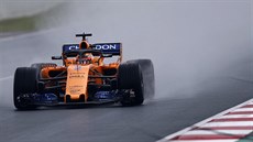 Stoffel Vandoorne ze stáje McLaren pi testech v Barcelon