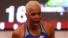 Radost Yulimar Rojasové z Venezuely po finále trojskoku. Pat�í jí sv�tové zlato.