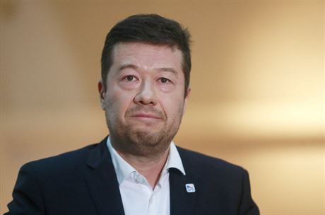 Pedseda SPD Tomio Okamura na tiskové konferenci v Poslanecké snmovn.