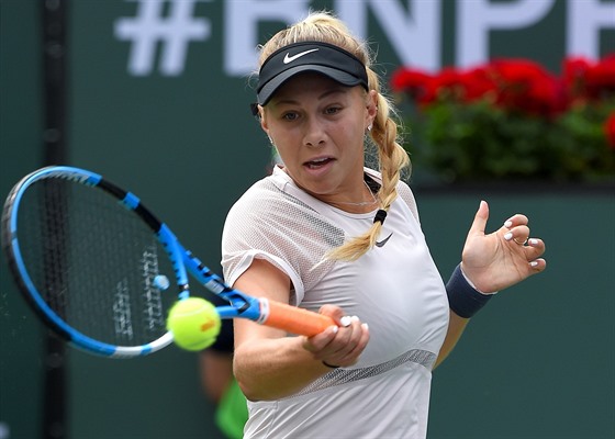 Amanda Anisimovová v osmifinále turnaje v Indian Wells.