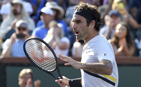 Roger Federer na turnaji v Indian Wells.