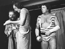 Legendárními herci pedstavení Commedia dellarte se stali roku 1974 Bolek...
