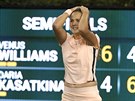 Ruská tenistka Darija Kasatkinová se raduje z postupu do finále na turnaji v...