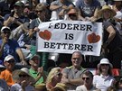 Publikum v Indian Wells ene vped svého favorita, Rogera Federera.