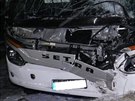 Na 21. kilometru Praského okruhu ve smru na Brno se srazilo nákladní auto s...