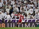 Christian Stuani z Girony se raduje z gólu do sít Realu Madrid.