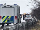Při vážné dopravní nehodě na 10. kilometru dálnice D7 ve směru z Prahy na Slaný...
