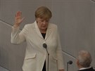 Angela Merkelová skládá písahu potvrté