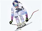 Americká lyaka Lindsey Vonnová na trati superobího slalomu v Aare.