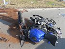 Na run silnici I/46 u ternberka narazil motork do osobnho auta, kter...