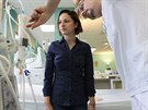 Tereza B�rtov� v Dialyza�n�m centru B. Braun Avitum Teplice, na sn�mku s...