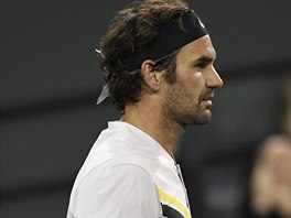 vcarsk tenista Roger Federer v duelu s Korejcem ong Hjonem.