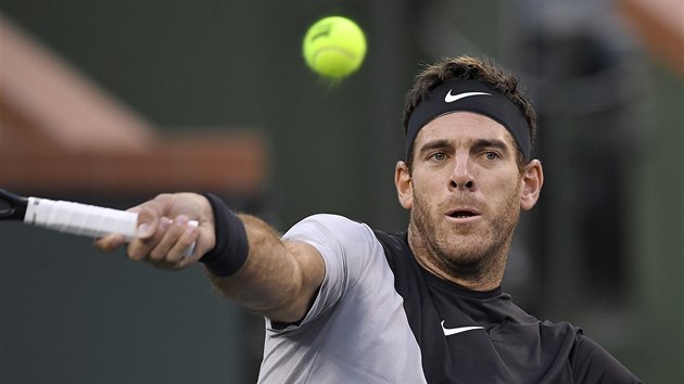 Argentinsk tenista Juan Martn del Potro na turnaji v Indian Wells.