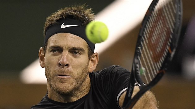 Argentinsk tenista Juan Martn del Potro na turnaji v Indian Wells.