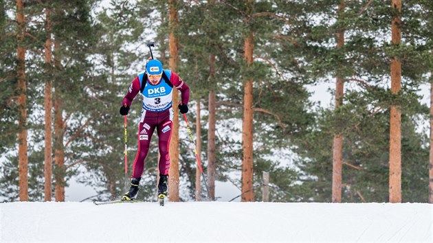 Rusk biatlonista Anton ipulin v hromadnm zvodu v Kontiolahti dojel na tetm mst.