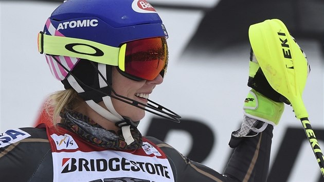 Mikaela Shiffrinov, vtzka slalomu SP v Ofterschwangu.
