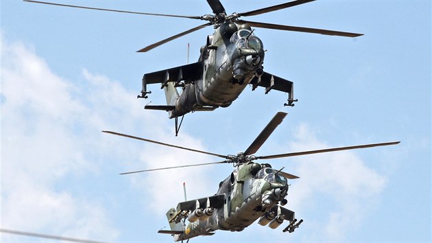 Bojov vrtulnky Mi-24 Vzdunch sil Armdy esk republiky (ilustran snmek)