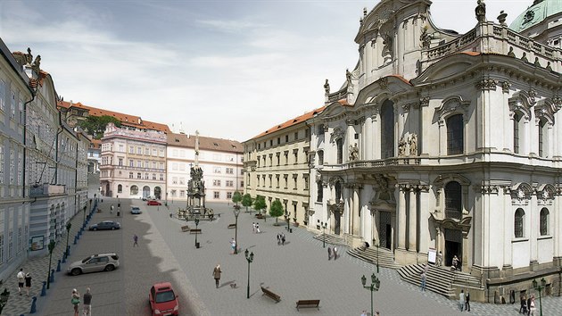 Projekt obnovy Malostranského náměstí počítá s novou kašnou uprostřed náměstí a s dalšími úpravami, s pomníkem Radeckého však nikoliv.