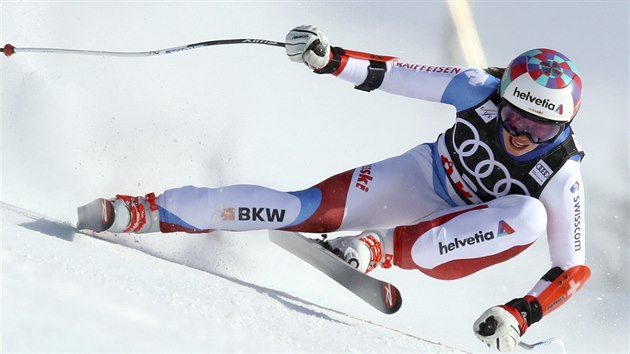 Michelle Gisinov v superobm slalomu v Aare.