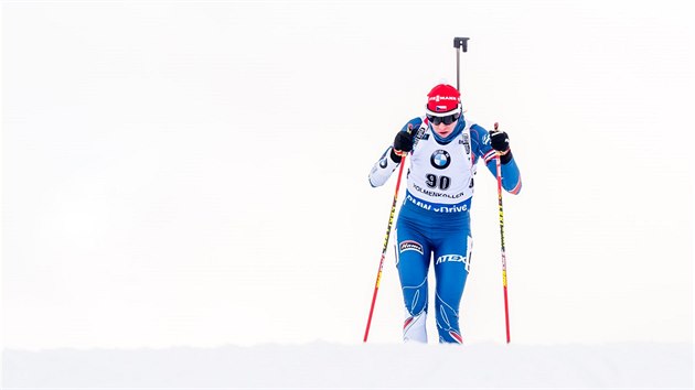 Veronika Zvařičová ve sprintu biatlonistek v Oslu.