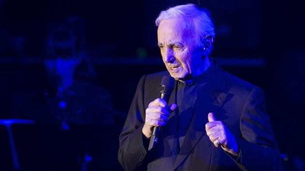 Charles Aznavour v pražském Kongresovém centru (16. března 2018)