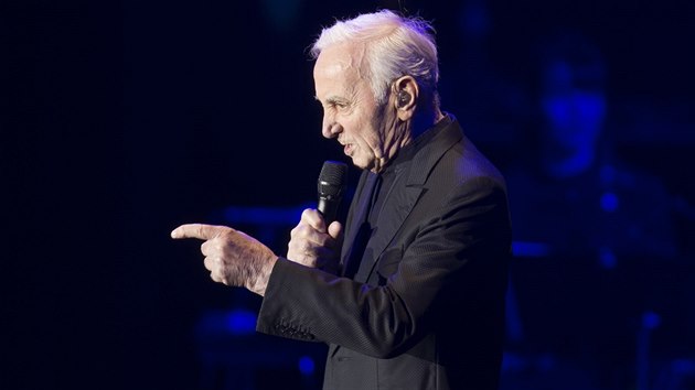Charles Aznavour v pražském Kongresovém centru (16. března 2018)