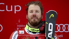 Norský lyžař Kjetil Jansrud obhájil malý křišťálový glóbus za superobří slalom...