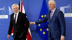 éf unijního vyjednávacího týmu Michel Barnier a britský vyjednáva David Davis novinám v pondlí ekli, e se týmy z vtí ásti shodly na dohod o vystoupení Velké Británie z EU. (19. bezna 2018)