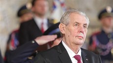 Prezident Milo Zeman pi slavnostní inauguraci ve Vladislavském sále Praského...